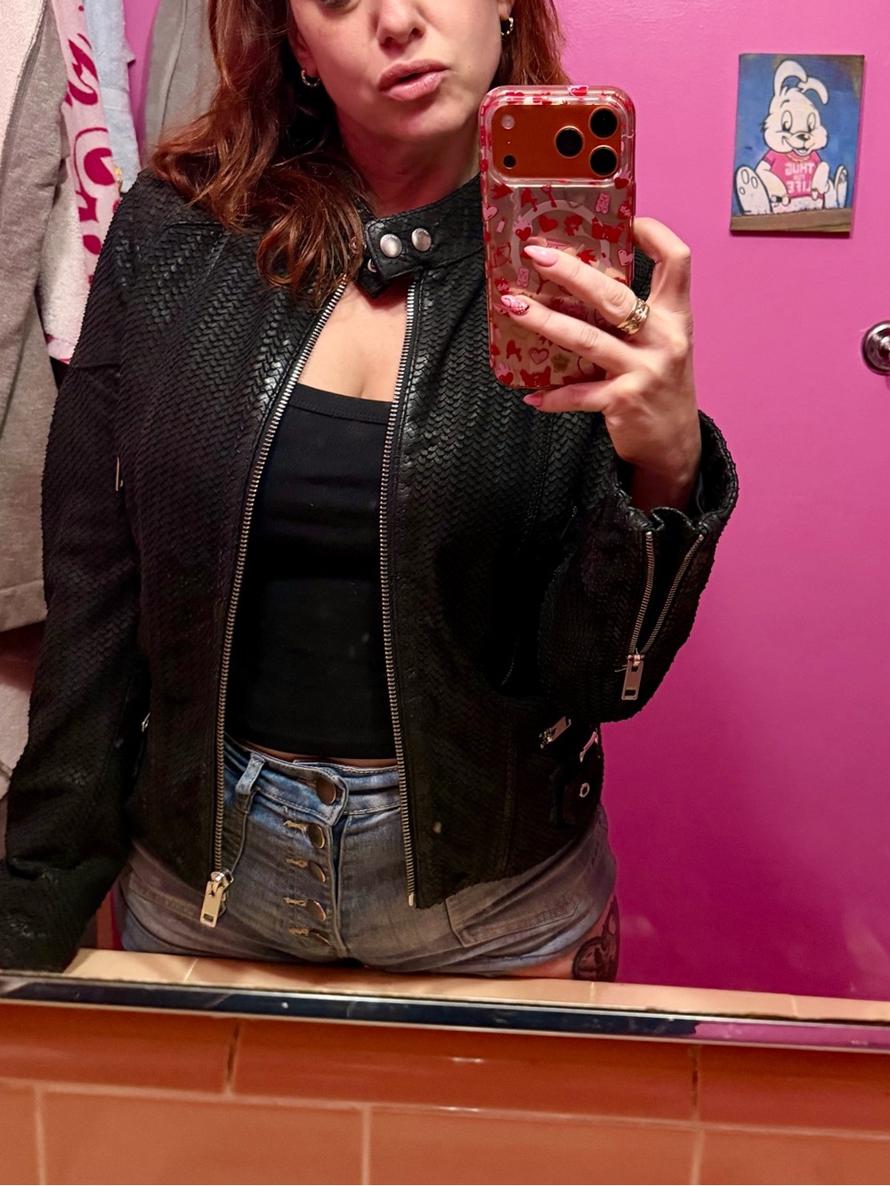 Diesel Black Leather Jacket - Picture 12 of 13